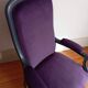 Voltaire armchair from the 19th century, purple velvet