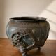 Cache pot bronze cloisonné meiji (fin 19eme).