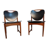 2 chaises danoises Arne Hovmand en teck