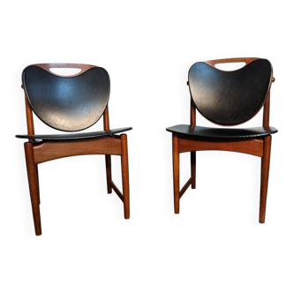 2 chaises danoises Arne Hovmand en teck