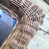 1950 braided wicker mirror 31x41cm
