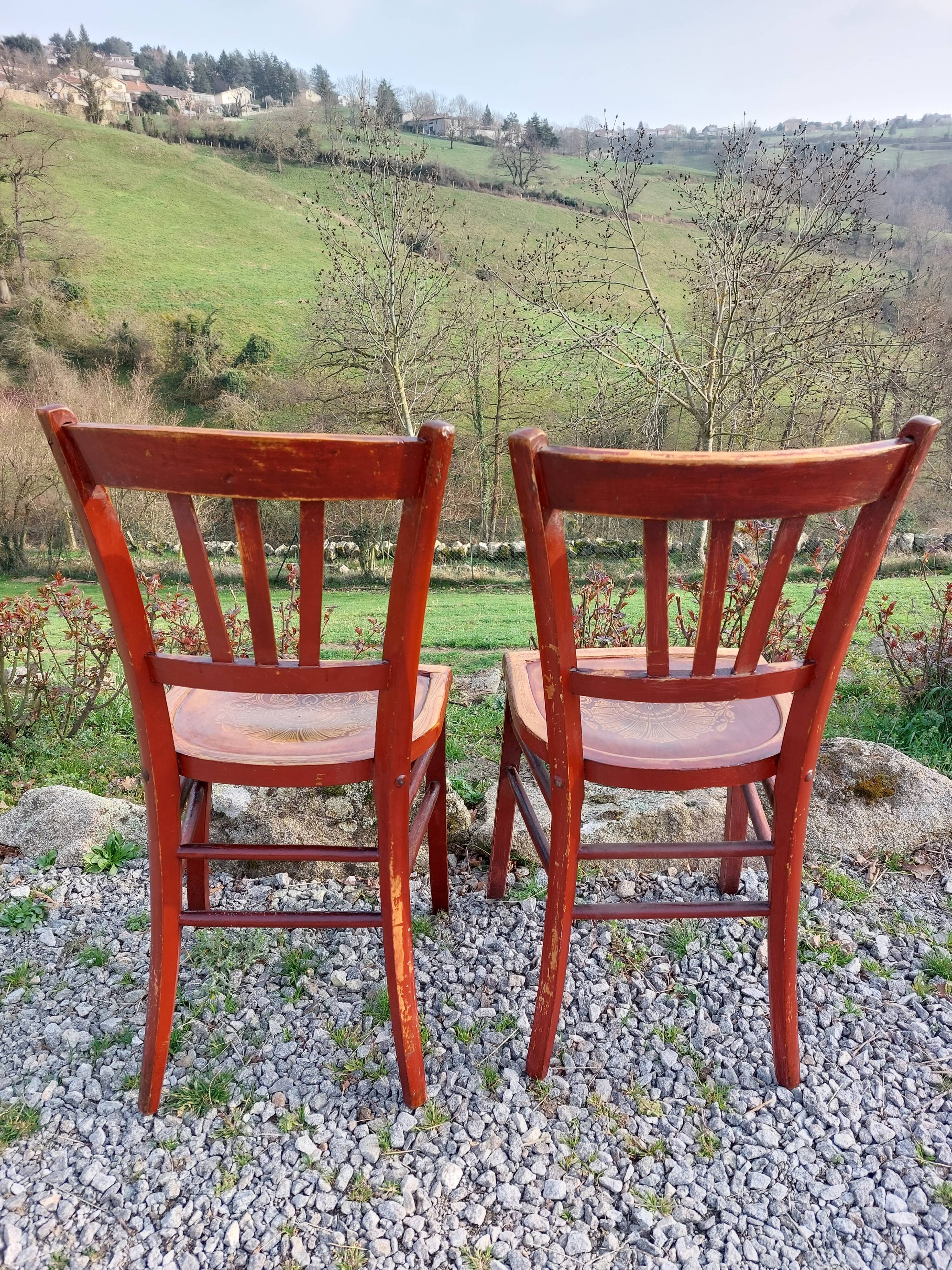 Bistro chairs with patterns
