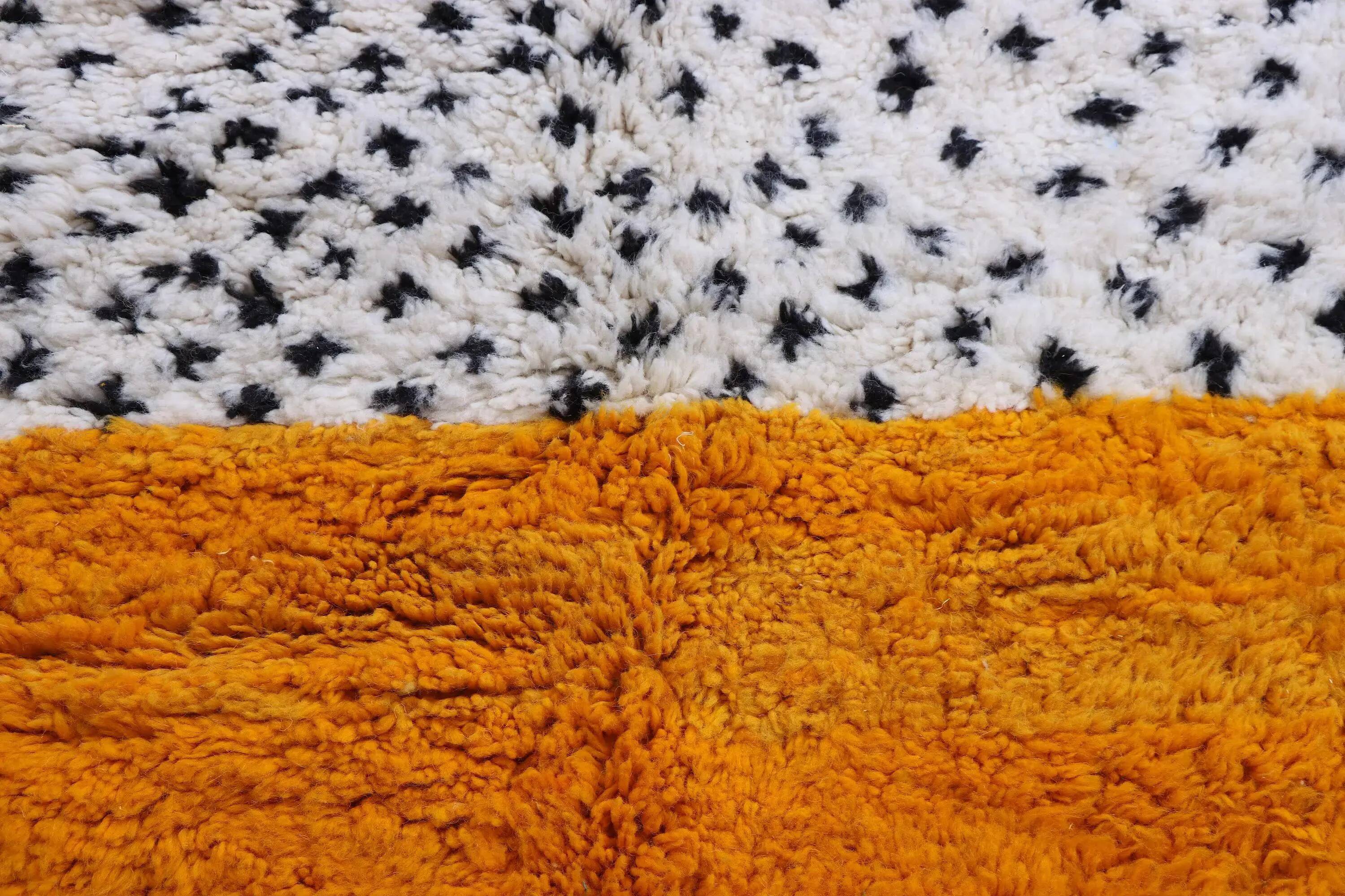 Handmade Moroccan wool rug, 250cm x 150cm, unique piece.