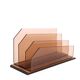 Mail holder in smoked brown plexiglass, 1970s