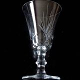 6 cut tulip glasses 1940