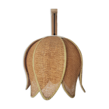Vintage raffia flower pendant lamp
