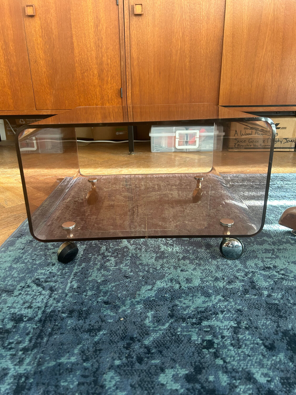 Rolling furniture/coffee table/nightstand/side table by michel dumas