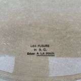 Large floral pattern dish HBC Choisy-le-Roi