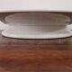 Old round dish on shower stand in art deco earthenware from the 1930s