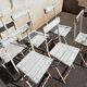 Set of 6 folding garden chairs
