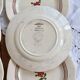 6 antique flat plates made of ironstone from Sarreguemines - Armelle model