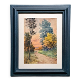 Impressionist watercolour signed Girot - 19th century - French school