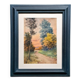 Aquarelle impressionniste signée girot - xixème siècle - ecole française