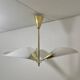 Vintage chandelier with plexiglass and brass cones