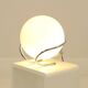 Lampe de table globe en chrome et verre blanc, Italie, années 1970