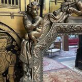 Napoleon III painted and gilded mirror