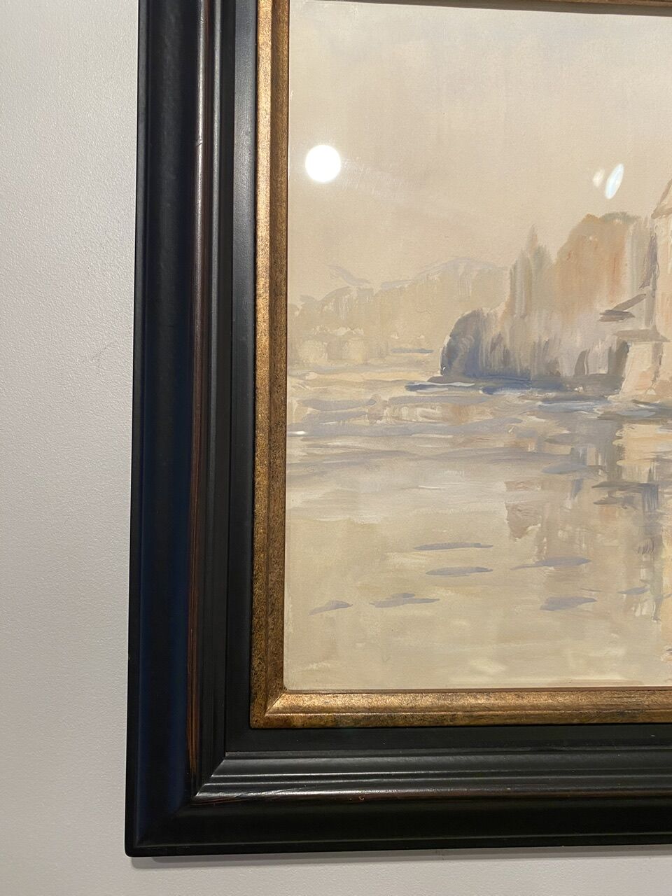 Old painting, edge of the Saône, XX century