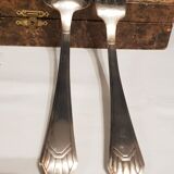 23-piece silver metal art deco cutlery set