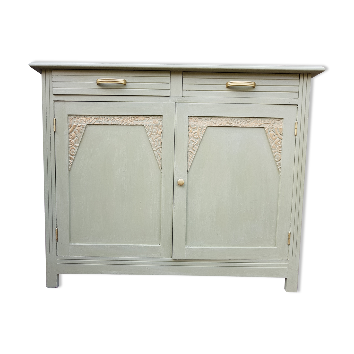 Low wood sideboard 2 doors