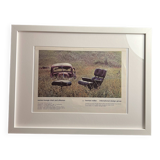 FRAMED POSTER EAMES HERMAN MILLER LOUNGE CHAIR 670