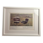 FRAMED POSTER EAMES HERMAN MILLER LOUNGE CHAIR 670