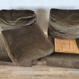 Canapé modulable 5 places en tissu