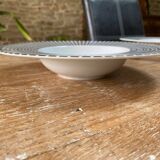 4 porcelain soup plates Table passion collection Noir Astral