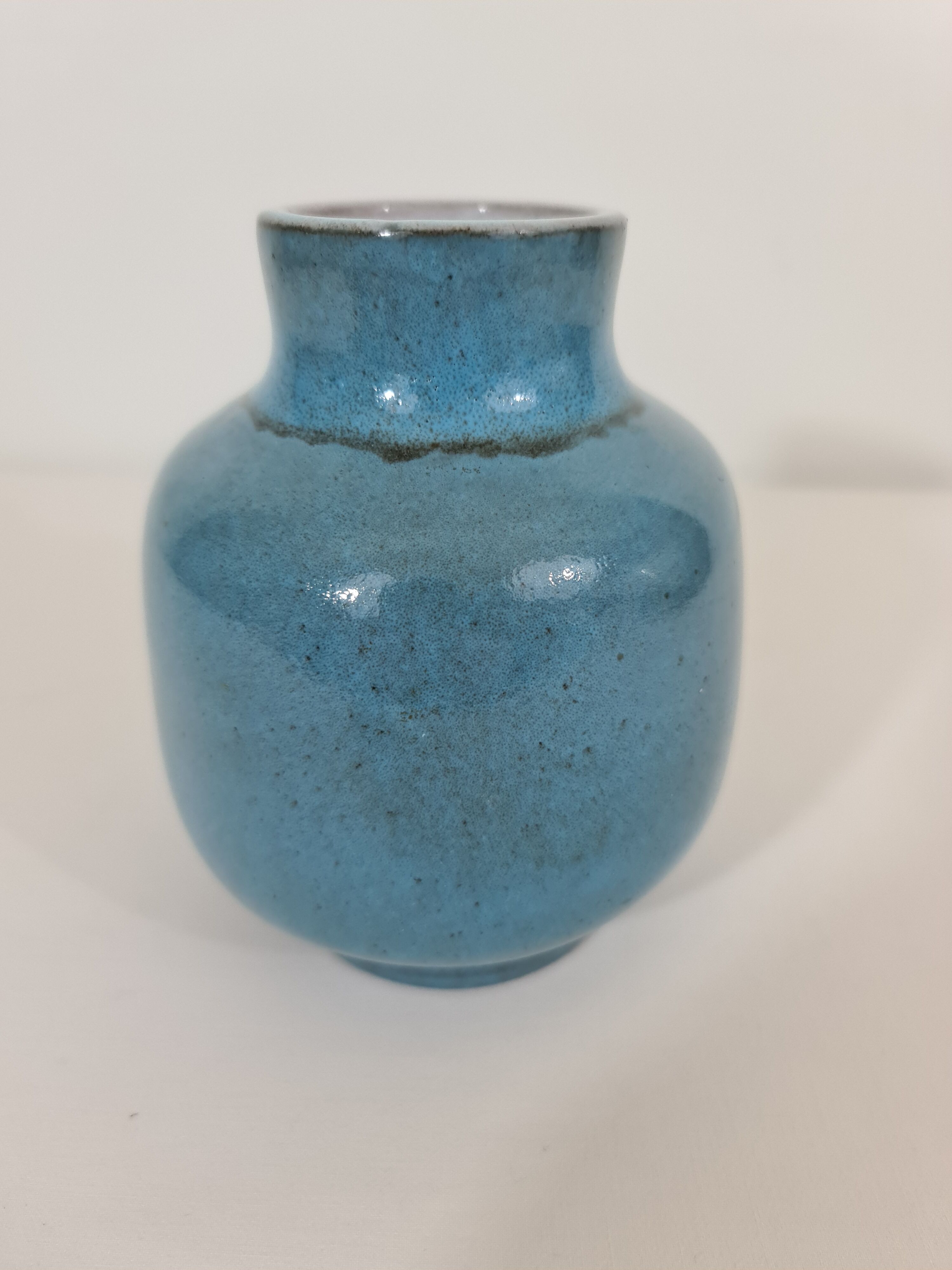 Blue enamelled vase by Jacques and Dani Ruelland 1960