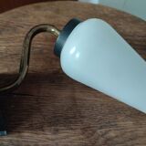 Brass and opaline wall lamp 1950