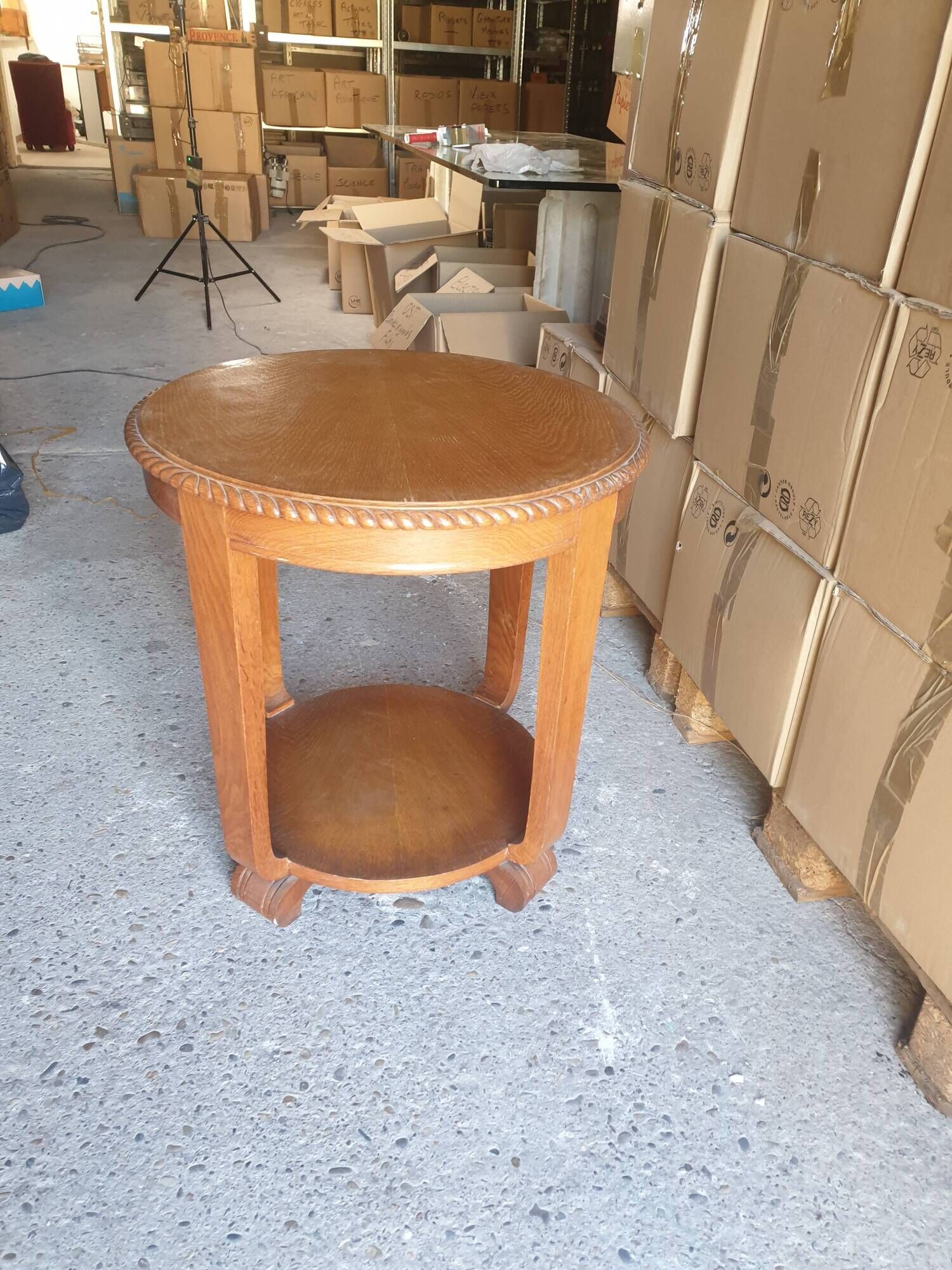 Gueridon with swings style art deco circa 1940 51.5 x 60 x 60 cm