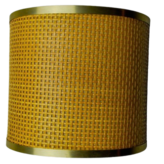 Rattan and brass wall lamp, italy, 1960