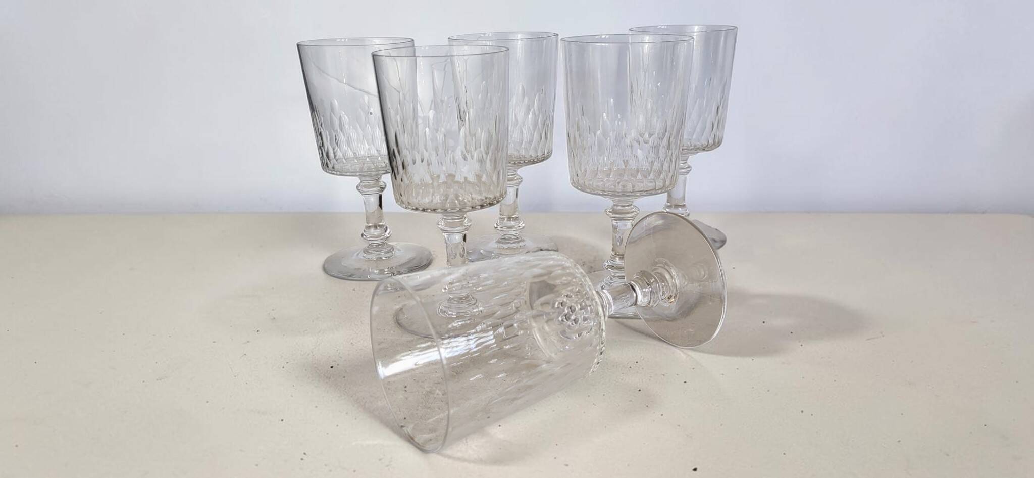 Baccarat — 6 water glasses Model Richelieu Champigny