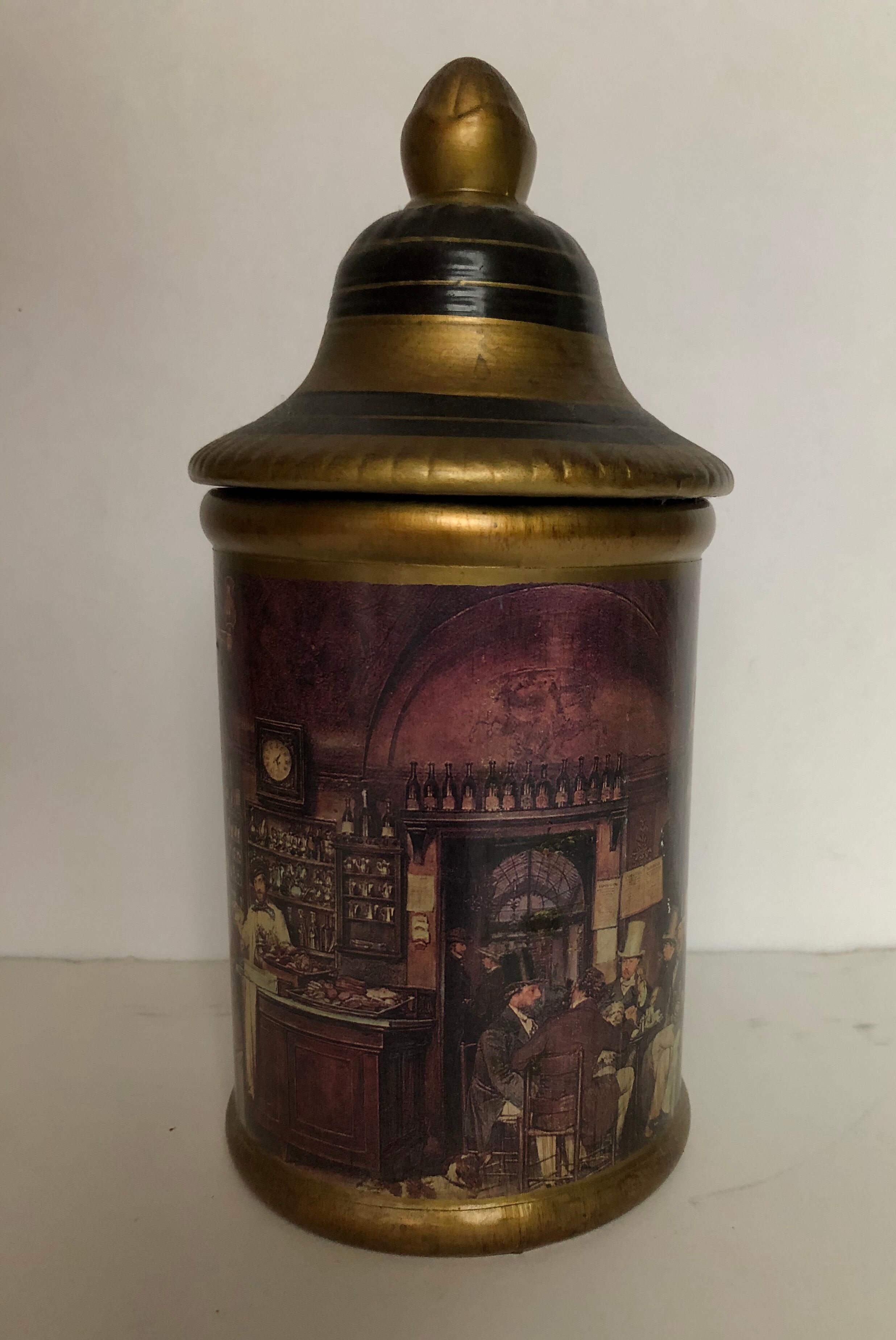 Old ceramic covered pot