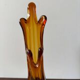 Vintage orange mid-century single-flower vase