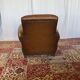 Vintage club armchair in cowhide leather