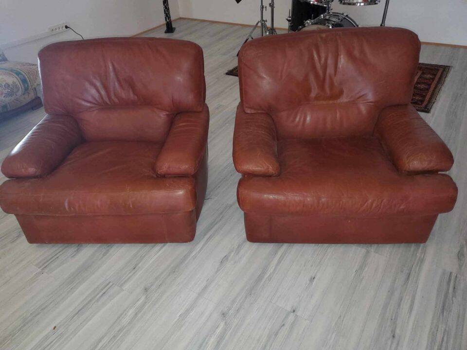 Vintage leather armchairs - Cierre Imbottiti