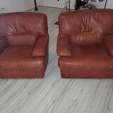 Vintage leather armchairs - Cierre Imbottiti