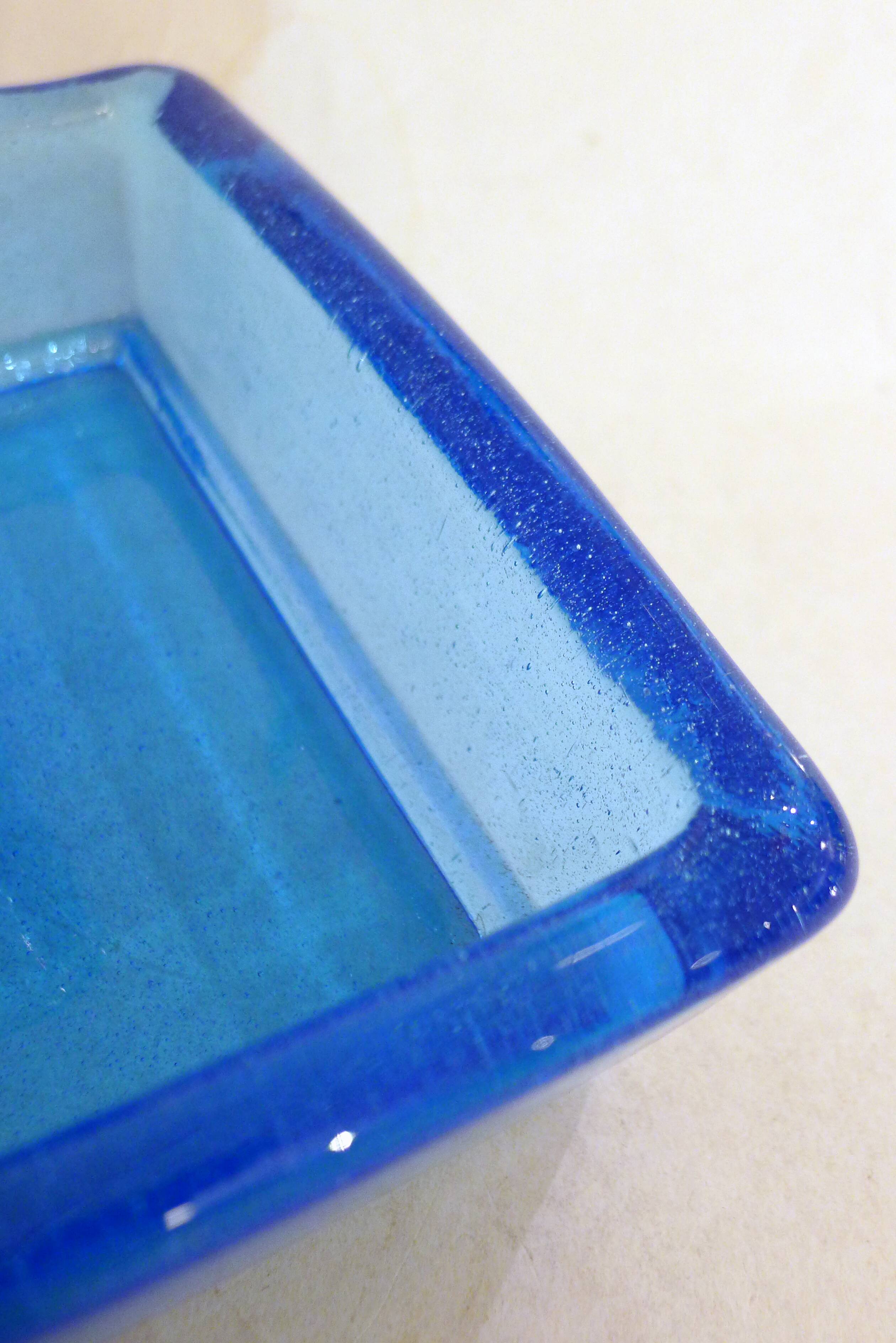 Pair of vintage turquoise trinket trays