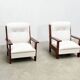 Ensemble de deux chaises longues brutalistes