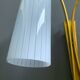 Brass wall lamp with a pink and a blue glass shade 1960s