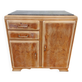 Mado sideboard in wood, marble and copper, restored