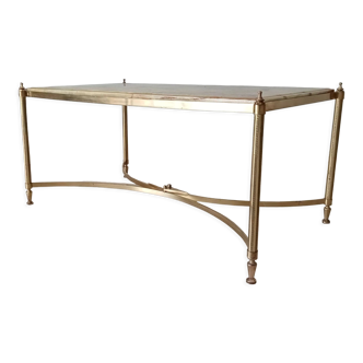 Neoclassical marble and brass coffee table 50s/60s