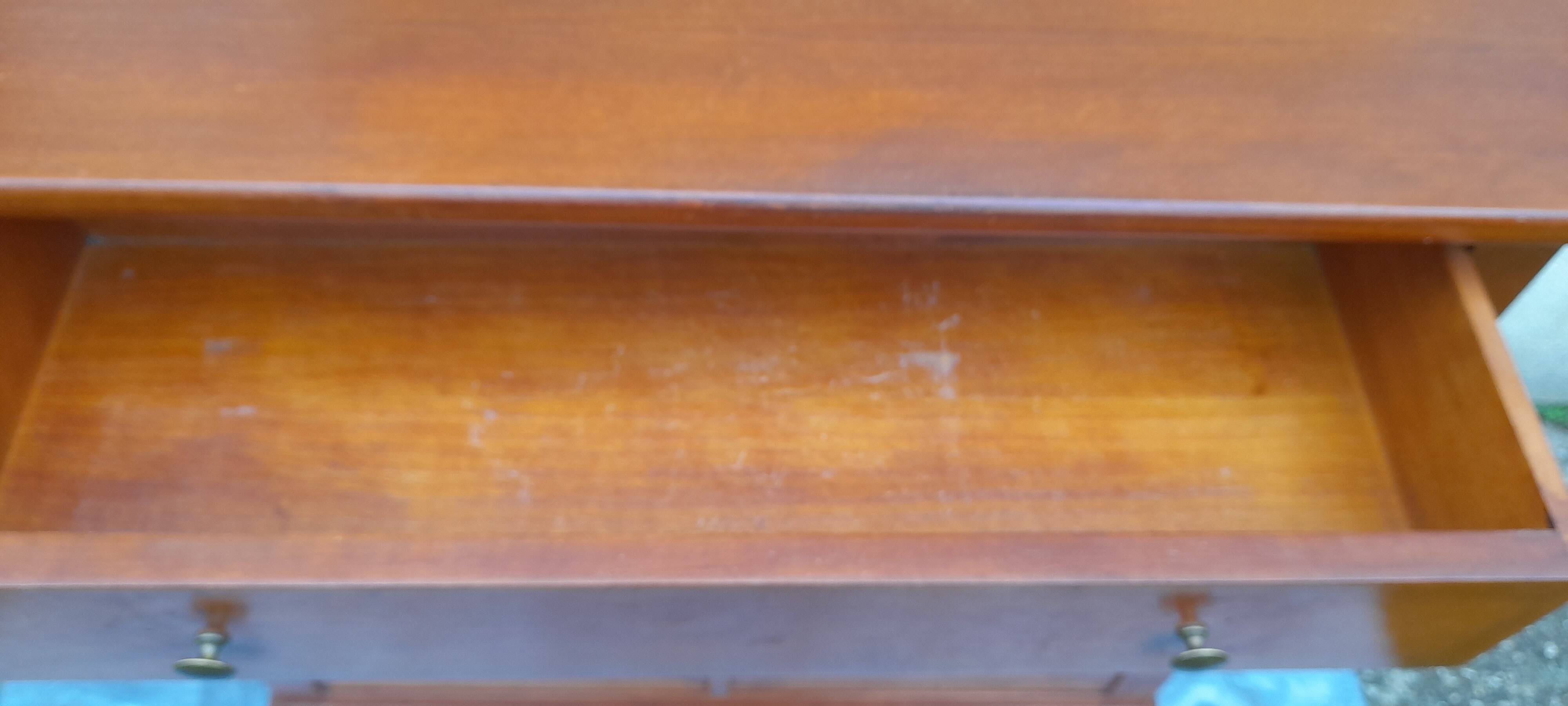 Entrance furniture in cherry wood with door and drawers H 83 cm