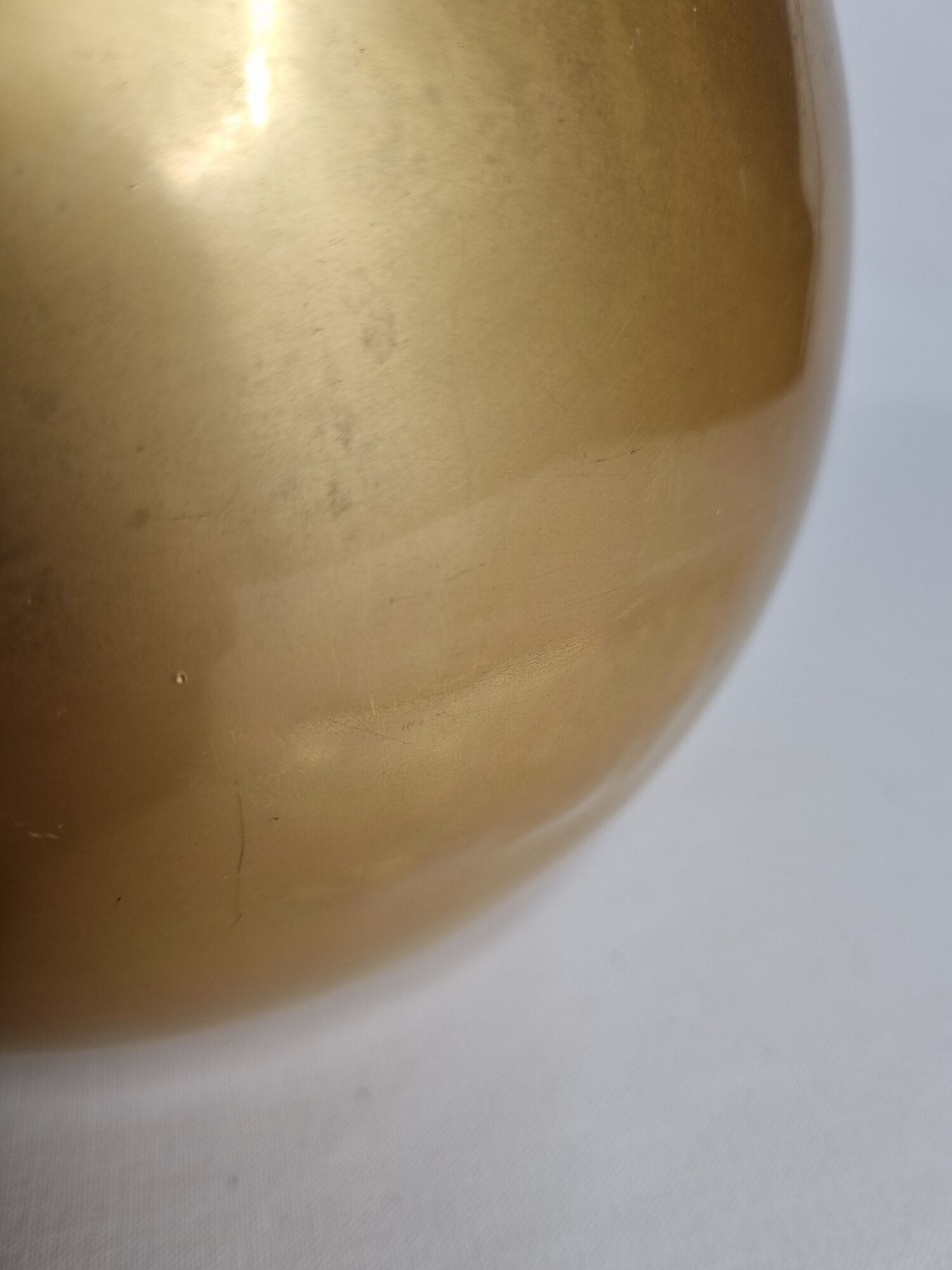 Spherical ice bucket in metallized aluminium, Luxium France, 23 cm