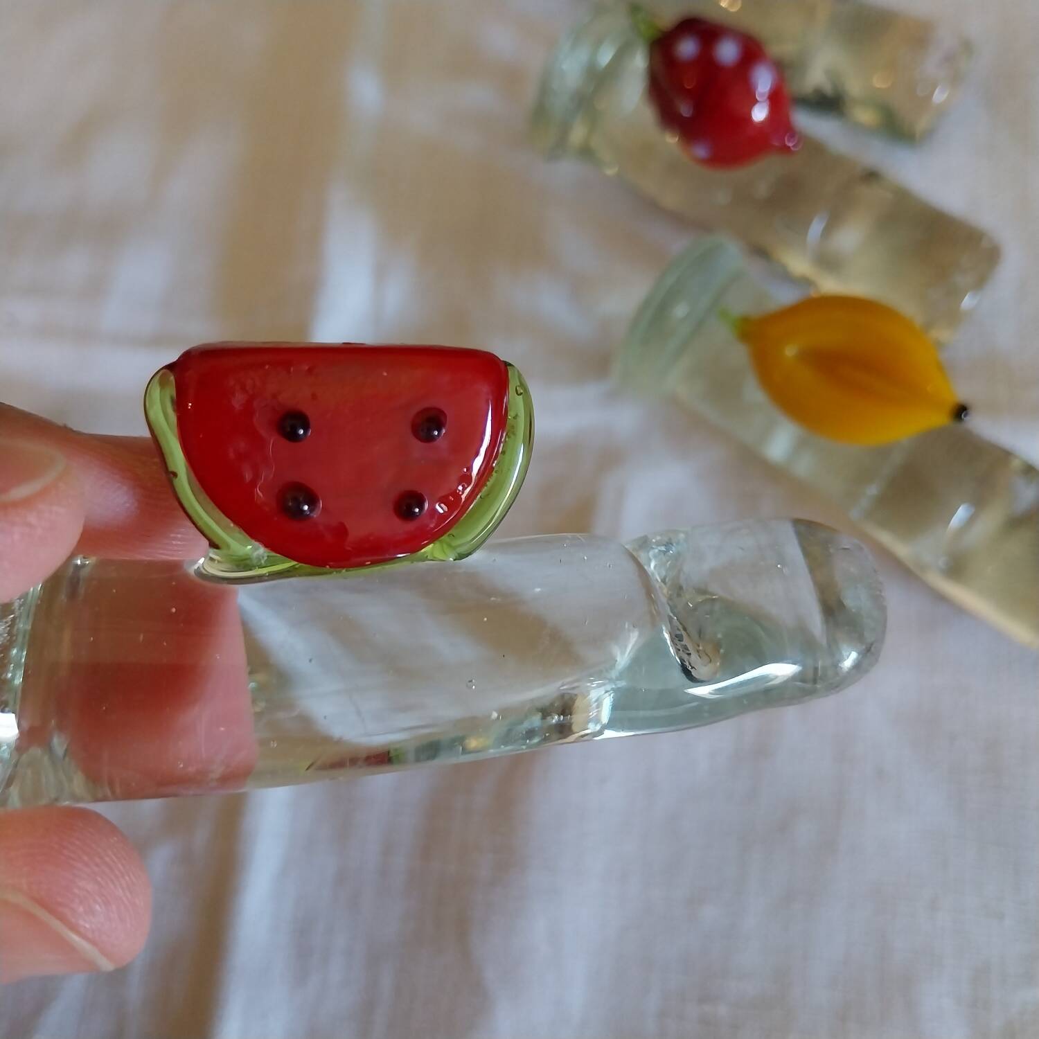 Blown glass knife rests
