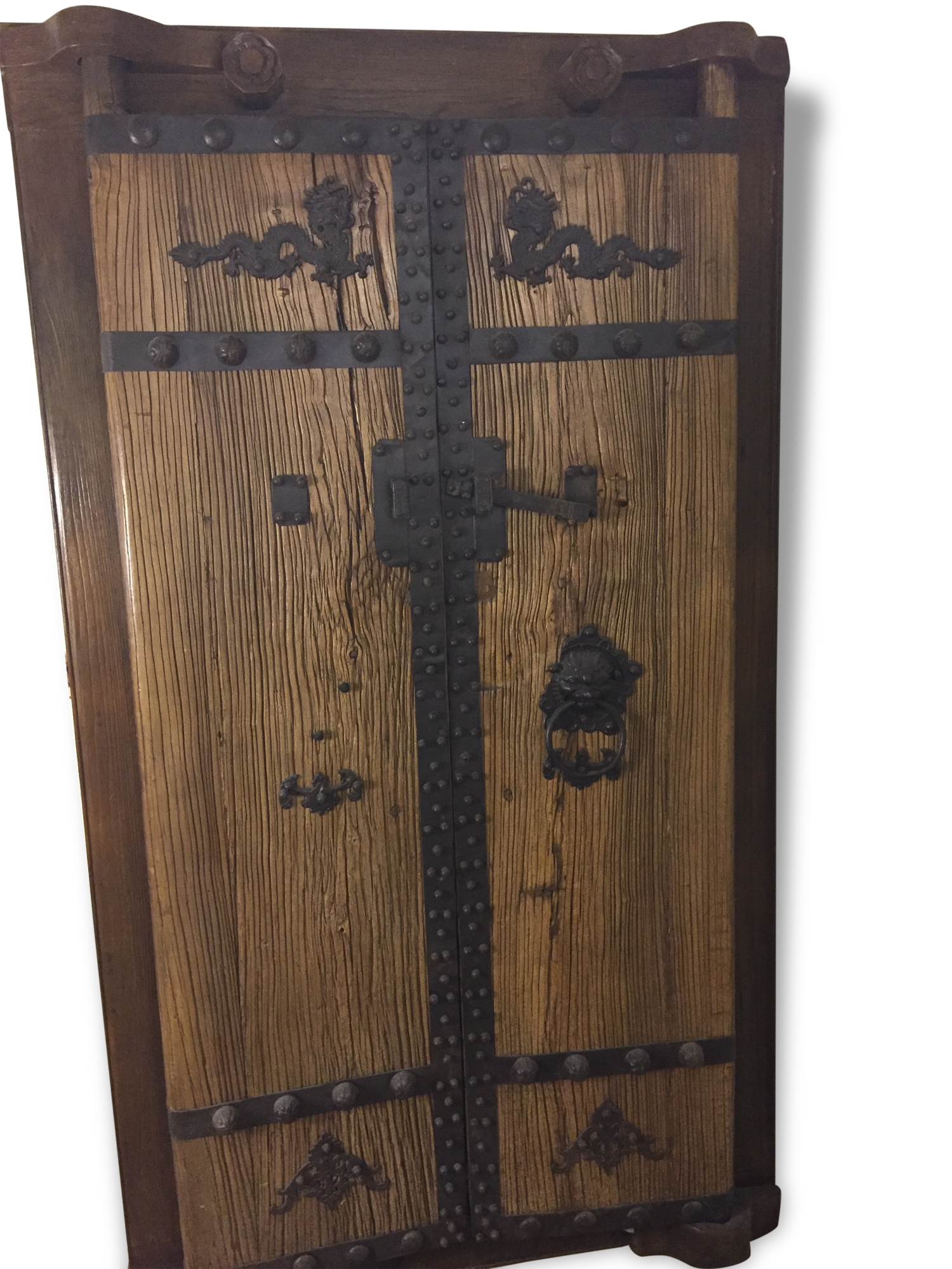 Of entry door Vietnamese Chinese wooden massif beginning of the 20 th