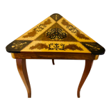 Side table in precious wood marquetry Italy 1950