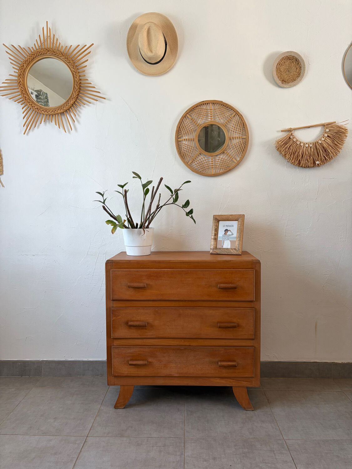 Vintage oak chest of drawers