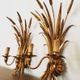 Pair of Italian Hollywood Regency metal wall lamps by Hans Kogl