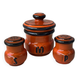 Salt service pepper mustard verceram ceramic